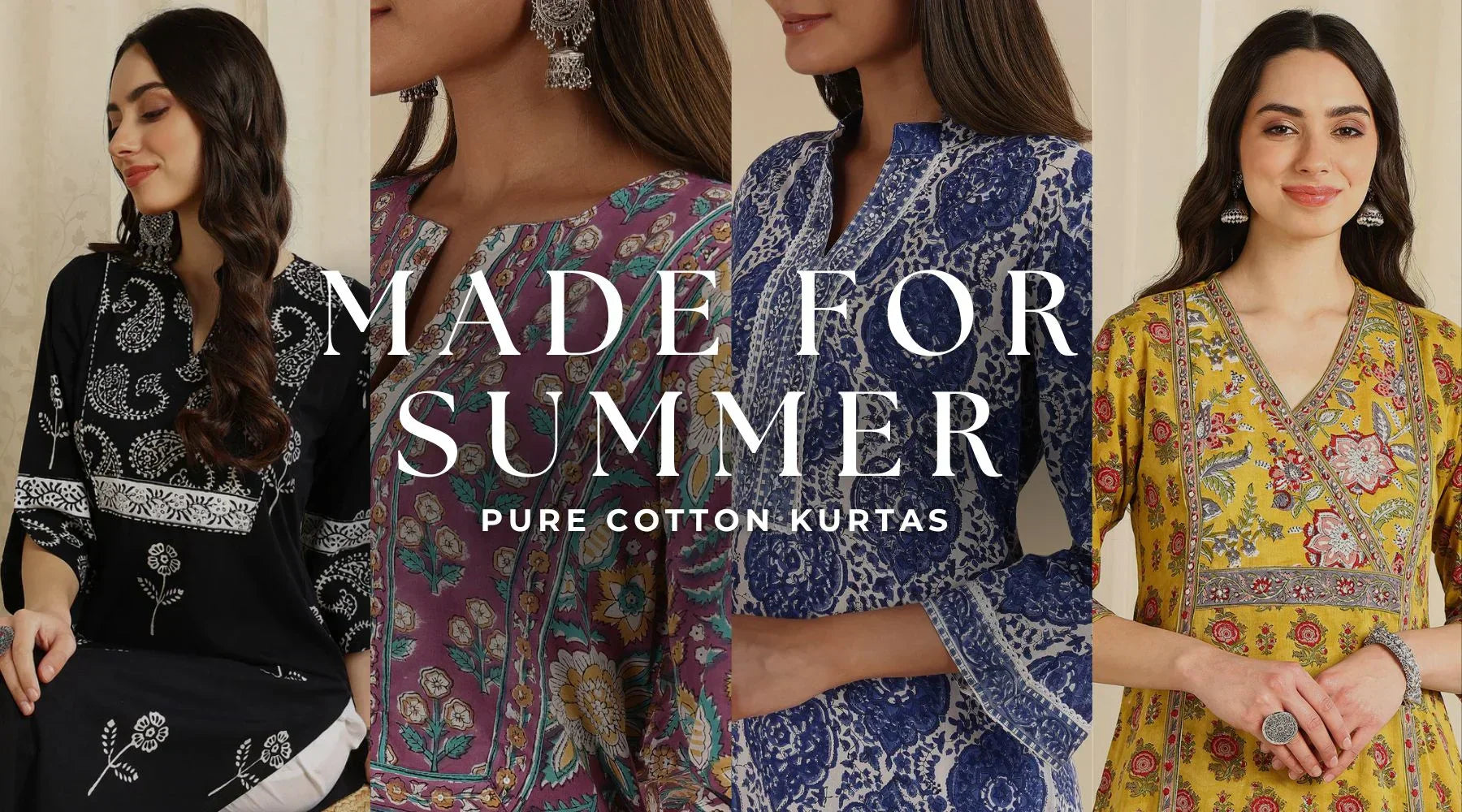 Pure Cotton Solid Kurtas