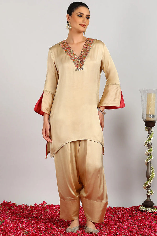 Beige Modal Co-ord Set of 2