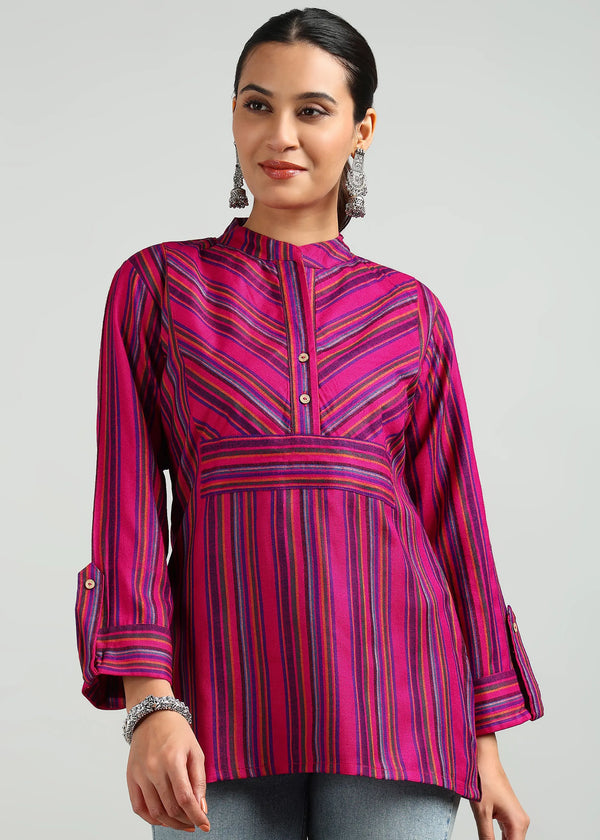 Fusia Pink Cottswool Tunic