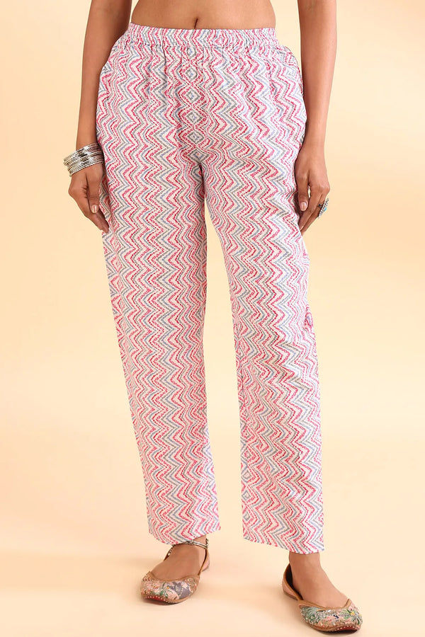 Pink Printed Farsi Pants