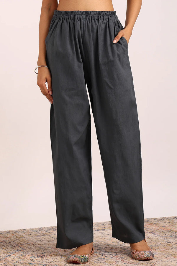 Grey Plain Farsi Pants