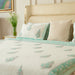 Blue Jacquard Quilted Bedspread Set Double (Reversible) - Tahiliya