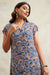 Blue Printed Modal Dress - Tahiliya