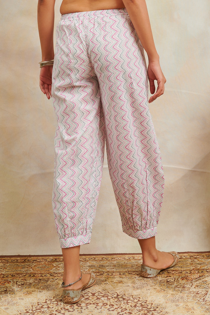 Purple Printed Izhaar Pants - Tahiliya