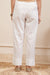 White Narrow Cotton Farsi Pants - Tahiliya