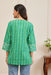 Fluorescent Green Hand Block Printed Cotton Tunic - Tahiliya