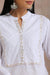 White Embroidered Pintuck Tunic - Tahiliya